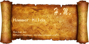 Hammer Milda névjegykártya